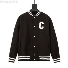 Designer Celina Triomphe High Version Early Spring New Luxury Fashion CEL Net Red Same Letter Sticker Embroidery Baseball Jacket