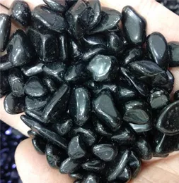 DHX SW 100G Güzel Doğal Siyah Obsidiyen Kuvars Kristal Çakıl Taşı İyileştirici Reiki Mineraller ve Balık Tankı Dekor Taş6634135