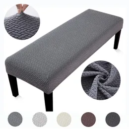 Chair Covers Dining Bench Cover Stretch Jacquard Anti Dust Removable Slipcover Washable Seat Protector for Bedroom Kitchen 231212