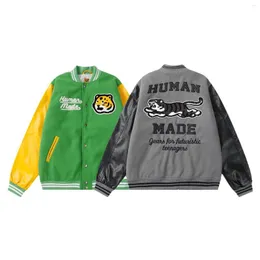 Herrjackor varsity baseball jacka män kläder kvinnor bombplan rockar retro vinter harajuku japansk racer streetwear snowboard techwear