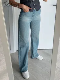 جينز المرأة miukomiya واسعة الساقين الوردي جينز جينز عالية محرقة رمادية جميع السراويل الدنيم على التوالي السراويل الرجعية الموضة 231213