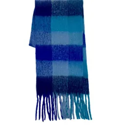 Роскошный шарф, дизайнерский шарф для женщин, мужской шарф, модный кашемировый толстый зимний платок, радужная сетка, шарф, осень-зима, шерстяной кашемировый платок, платок с бахромой 40 * 220 см