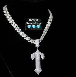 Trapstar Full Diamond Necklace Pendant Hip Hop Rap Dril Anpassad Samma Centralcee Exclusive9947402