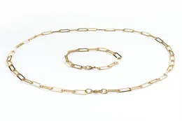 Bracciali con collana con catenelle in acciaio inossidabile 304 Set oro argento Col267v1346784