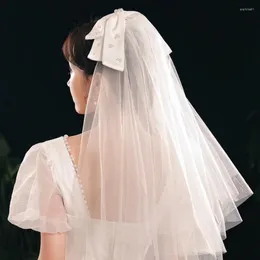 Veli da sposa Arrivo Perle di perline Matrimonio Boda Velo De Novia Accessori sposa Capelli Veu