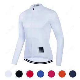 Camisas de ciclismo Tops Hombres Jerseys Blanco Mangas largas Ropa de otoño MTB Pro Team Bike Ropa de bicicleta Mallot Ciclismo Hombre 231212