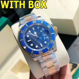 Mens 시계 디자이너 시계 럭셔리 시계 고품질 자동 41mm 세라믹 베젤 사파이어 904L 풀 스테인리스 스틸로 향한 방수 손목 시계와 상자