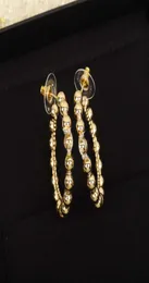 2022 Top -Qualität Charme Dangle kleine runde Form mit Diamantoelenohrrand in 18 Karat Gold plattiert für Frauen Hochzeit Schmuck Geschenk BO8558697