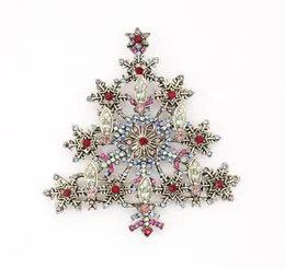 30 PCSLOT Özel Broşlar Moda Kristal Rhinestone Noel için Büyük Noel Ağacı Pimi Hediye Decoration2039540