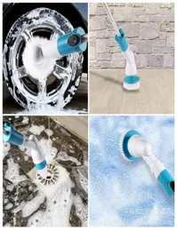 Electric rotary scrubber extension handle adaptive brush barrel cordless rechargeable bathroom scrubber cleaning brush9198461