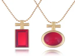 Ожерелья с подвесками в стиле аниме «Сага Таа Зло», ожерелье Degurechaff с красным кристаллом, ожерелье для женщин и мужчин, пары Jewelry8032846
