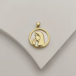 Pendant Necklaces Exquisite Natural Shells Religious Virgin Mary Necklace Pendants Versatile Prayer Charms For Women Jewelry Making