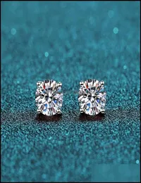 Orecchini con perno Gioielli 925 Classico Sier F Colore Moissanite Vvs Fine Orecchino di diamanti con Cericate per le donne Regalo Consegna di goccia 2021 Vus895372258