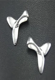 500 pçslot antigo liga de prata baleia cauda peixe encantos pingentes para diy jóias fazendo descobertas 16x17mm5600309