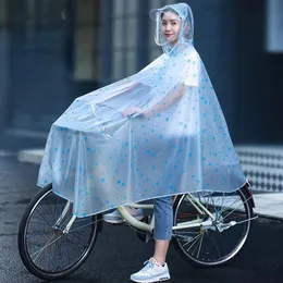 Rain Wear Bicycle Raincoat Single Mountain Bike Folding Bikesharing Waterproof Transparent Poncho för män och kvinnor Rain Cape Rainproof 231213
