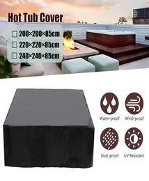Universal Tub Dust Cover Cap Waterproof Jacuzzi UV Proof AllWeather Spa Cover Cap Protector Spring Snow Dust Covers1584163