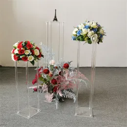 5 Stück Acryl-Bodenvase, klare Blumen, Tischdekoration für Hochzeit, Vintage-Blumenständer, Säulen, Hochzeitsdekoration