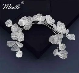 Miallo Bridal Wedding Headband Flower Pearl Hair Accessories for Women Jewelry Party Bride Headpiece Bridesmaid Gift 2107075074961