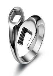 Новая мода крутой байкерский гаечный ключ из нержавеющей стали мужские кольца в стиле панк для мужчин размер 813 anel masculino Man Jewelry2531931
