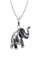 Hiphop -stil rostfritt stål elefant gjutning hänge halsband bxg024 personlighet charm dingle kedja smycken mode punk rock ac2723184