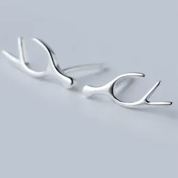 Mode Frauen Geweih Ohr Studs 925 Sterling Silber Nette Deer Horn Stud Ohrringe Mädchen Geburtstag Geschenke Damen Schmuck ES82540