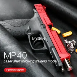 MP40 Laser Blowback Toy Pistolet Shell Wyrzucanie zabawek Blaster Manual Manual Tryb dla dorosłych chłopców gry na świeżym powietrzu