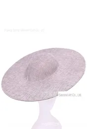 Cor sólida em branco redondo superior titular diy adulto inferior embrião 40cm aba grande diy chapéu inferior derby hat7428437