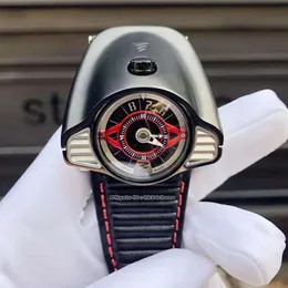 Часы Azimuth Gran Turismo PVD Steel Motor Racing Theme Miyota Автоматические мужские часы Черный циферблат с кожаным ремешком Мужские наручные часы 298v