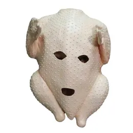 Ringraziamento Turchia maschera di pollo lattice testa intera costumi di animali maschere di Natale in maschera per feste marrone257T