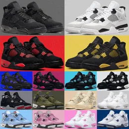 Military Black Cat 4 4s basketball shoes for mens womens shoes Red Cement Canvas Thunder Bred White Oreo Moments men trainers sneakers