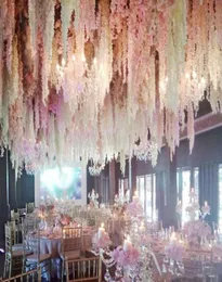 30 ila 120 cm Ev Moda Yapay Çiçek Hidrangea Partisi Romantik Düğün Dekoratif İpek Çelenkler Wisteria Süsleme9819012