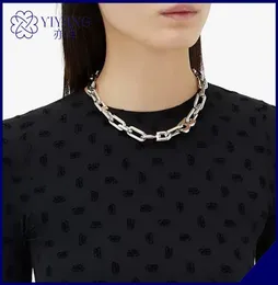 Titanium Steel Great B Letter Wiselant Choker Naszyjniki grube łańcuch bransoletki moda osobowość Women039s Wyolbrzymione wytrzymałe S9594682