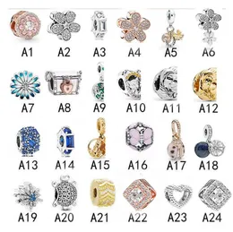 S925 Silber P Marke DIY Armbänder Halsketten Charms Anhänger mit Glänzenden Kristall Mode Perlen Schmuck Accessories1426268