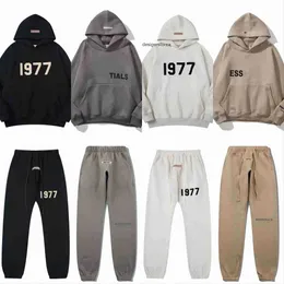 Designer Men's 1977 Essentail Essent Hoodie Pants Casual Number Sweatpants Jogging Hip Hop Tracksuit Sweatshirt EssentialClothing Pullover AZ9C4Y 9C4Y