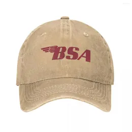 Ball Caps Vintage Red BSA Unisex Style Baseball Motorcycles Distressed Denim Hats Cap Outdoor Summer Snapback