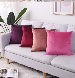 Solid Velvet Pudowcase Minimalist Home Sofa Decoration Cushion Cover