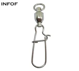 Rolamento de esferas de pesca giratório, 100 peças, com encaixe duolock, conector de pesca de robalo inoxidável, tipo de peixe, atum, tack5219633