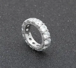 New Zirconia Cuban 1Row Circle Ring Micro Pave Cz Jewer Jewerry Gold and Silver Tennis Rings4314811