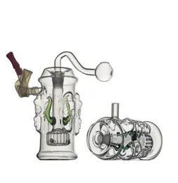 3,93 Zoll kleine Mini Dab Rigs Bong Wasserrohre einzigartige Glaswasser Bongs Kopfige Öl -Rigs mit 10 mm Schüssel Shisha Shisha Shisha