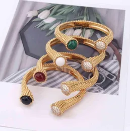 Marchio color oro top zircone faraone egiziano design gioielli braccialetto colorato bracciale aperto polsino3354500