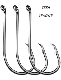 200 stycken Lot 180 7384 Crank Hook High Carbon Steel tagg Hooks Fishhooks Asian Carp Fishing Gear Wei11099679