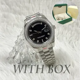 Erkekler Altın Saatler RLX 41mm Otomatik Mekanik Hareket Paslanmaz Çelik Yüksek Kalite Başkan Klasik Saatler Orijinal Kutu Tasarımcısı 36mm Lady Watch