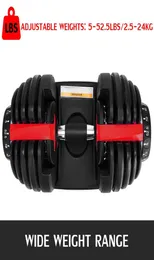新しい重量調整可能なダンベル5525lbsフィットネストレーニングダンベルはあなたの強さを調整し、筋肉を構築しますZZA2196 2PCS6164570