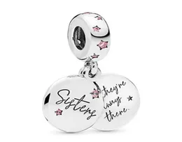 Abalorio colgante de plata de ley 925, 1 Uds., cuentas colgantes con letras New Sister Forever, abalorios aptos para pulsera, accesorios de joyería DIY8972398