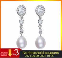 Dangle Chandelier Stillhouse 925 Sterling Silver Natural Freshwater Pearl Earrings Retro Elegant Dazzling Zircon Women Drop Earr6710663