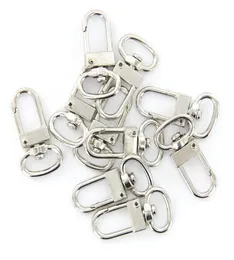 50 PCS عالي الجودة دوار Carabiner خطاف الفضة سلاسل مفتاح سيلوتيلهانجر المفتاح حلقة 18 مم × 33 مم 5145781