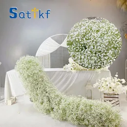 Decorative Flowers Wreaths 200cm White gypsophila real touch baby breathing arrangement wedding simulation flower living room decoration ball decor 231213