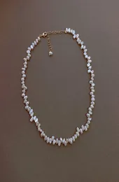 Koreaanse verkopende mode-sieraden natuurlijke onregelmatige zoetwaterparelketting elegante student vrouwen dagelijkse sleutelbeen ketting8728407