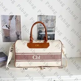 Pembe Sugao Kadınlar ve Erkekler Seyahat Çantası Bagaj Çanta Tote Çanta Omuz Crossbody Çantalar Yüksek Kaliteli Tuval Çanta Çanta Büyük Kapasite Baskı Mektubu Spor Çantası Sisi-231212-42