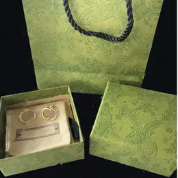 23 Luxus-Gold-Ohrstecker, Designer-Ohrringe für Damen, Creolen, Buchstaben-Schmuck, mit Box-Set, Valentinstag-Geschenk, Verlobung